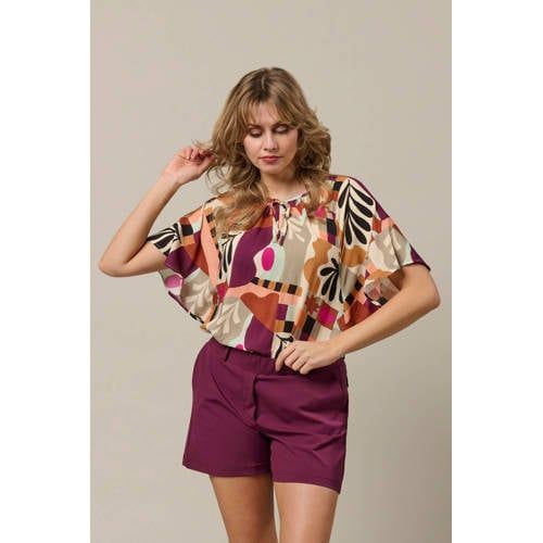 &Co Woman AXELLE ART LEAF - Top - 3XL - Paars