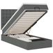 VidaXL Lit plateforme avec matelas et éclairage LED, gris foncé, 90x190 cm, rembourré