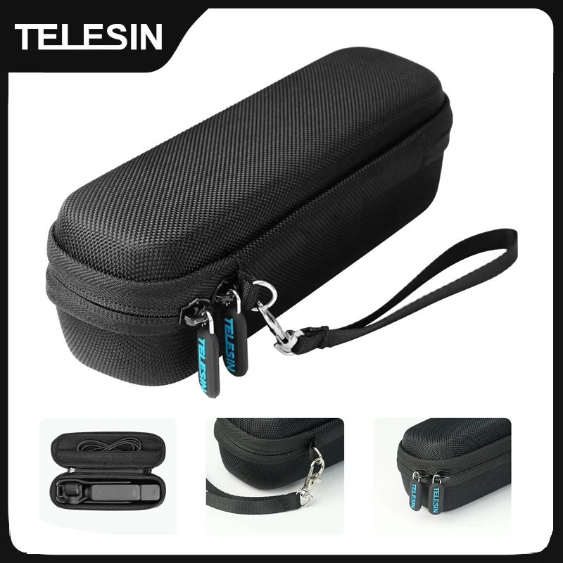 TELESIN Mini Protective Case for DJI Pocket 3, Carrying Case, Waterproof Storage Box for DJI Pocket