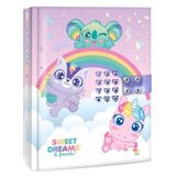 Sweet Dreams Geheim Dagboek met Geluid en digitaal codeslot voor kinderen - Paars - 14 x 18 CM
