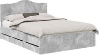 vidaXL Bedframe met lade Beton Grijs 160 x 200 cm Ingenieurshout