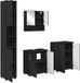 vidaXL Badkamermeubel Set 4-delig Zwart 61 x 35 x 64 cm