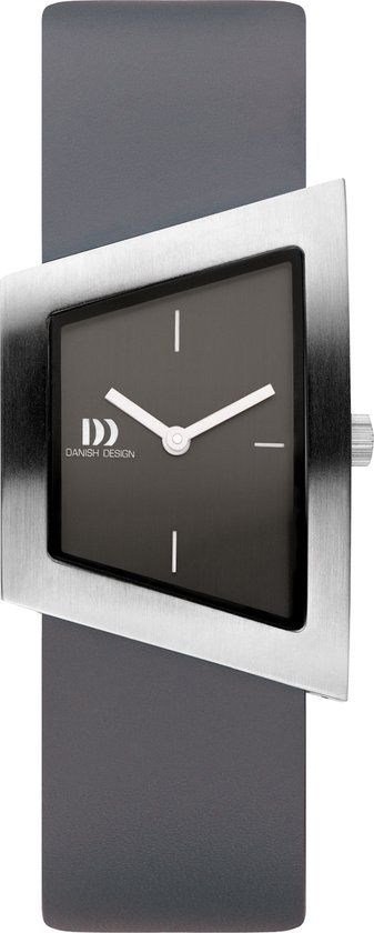 Danish Design Frihed Squeezy IV14Q1207 - Dameshorloge - Zwart/Grijs - Rechthoek - Quartz