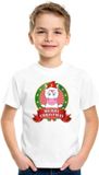 Bellatio Decorations Shoppartners Bv Kerst t-shirt voor kinderen met eenhoorn print - voor jongens en meisjes - wit 122/128