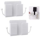 OEM Icecat 2-delige wandhouder voor afstandsbediening, zelfklevend, ABS, wit
