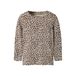 NAME IT MINI rechtvallende longsleeve met panterprint - beige