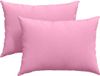 vidaXL Coussin d'assise 2 pièces Tissu Rose 70 x 50 cm