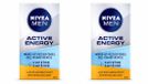 NIVEA MEN Active Energy Wake-up Gel pour le visage avec caféine - 50 ml - Pack économique - 2 pièces