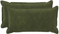 vidaXL - Kussensloop - 2 pcs - HOUTEN - Groen - 40 x 80 cm - Microfiber Fleece