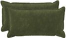 vidaXL - Kussensloop - 2 pcs - HOUTEN - Groen - 40 x 80 cm - Microfiber Fleece