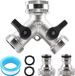 Merkloos / Sans marque Y Stuk kraan splitter - Waterverdeler 2-weg - G 3/4" - Met accessoires