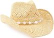Merkloos Strooien Strand Cowboyhoed voor dames