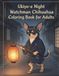 Ukiyo-e Night Watchman Chihuahua Coloring Book for Adults