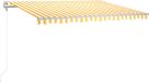 vidaXL Parasol électrique avec LED et capteur 4,5 x 3,5 m Jaune