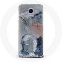 Maniacase Hoesje voor Samsung Galaxy A6 2018 Abstracte textuur achtergrond grijs