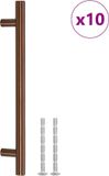 vidaXL Handvatten 10 st 160 mm roestvrij staal bronskleurig