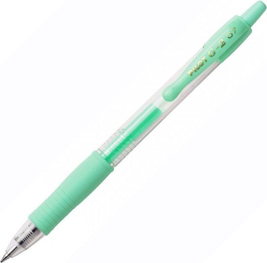 Pilot G-2 Gel Ink Pastel Groene Rollerball Pen Medium Tip