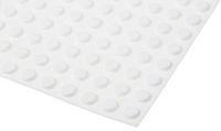 RS PRO Zelfklevende voeten, lijm, cilindrisch, 3,5 mm, wit, ø 12,7 mm, PUR, 65,6 °C max, verpakking van 100 stuks