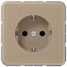 Jung CD1520GB Wandcontactdoos met randaarde Inzetstuk 1-voudig Brons