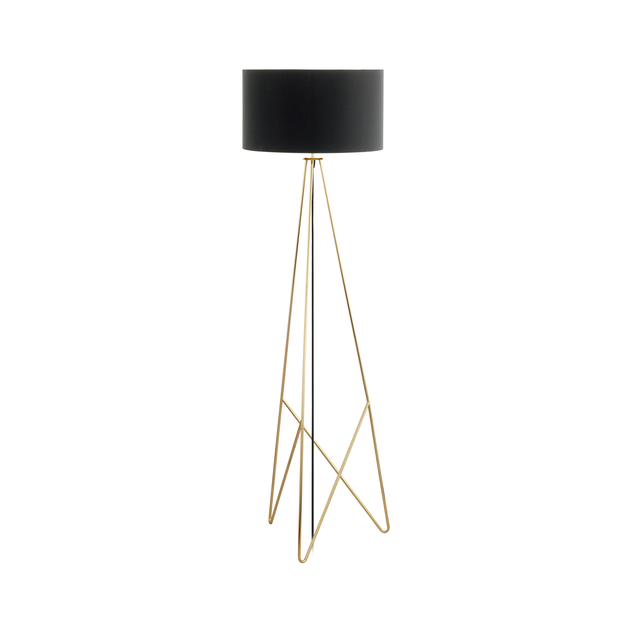 EGLO Camporale Vloerlamp - 154 cm - E27 - Staal, Stof/Weefsel