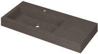 Wastafel INK Momento Wastafel Quartz Wasbak Links met 1 Kraangat - 1000x450x90 mm - Grijs