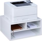 Merkloos Relaxdays printerkast - 22,5 x 47 x 40 cm - 3 vakken - bureau organizer - wit