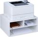 Merkloos Relaxdays printerkast - 22,5 x 47 x 40 cm - 3 vakken - bureau organizer - wit