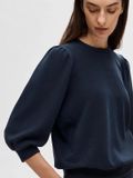 SELECTED WOMEN Slftenny 3/4 Sweat Top - Donkerblauw - Maat L
