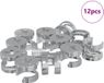 vidaXL - Cam-lockmoeren - 12 st - Zilver - 12 x 10 mm - Metaal