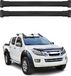 Omac Barres de toit en aluminium pour Isuzu D-max II 2012-2018 – Tüv / Din 75302:2019 – Charge max 75 kg – 2 barres noir