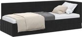 vidaXL Hoekbed Frame Zwart Fluweel 80 x 200 cm