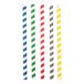 50 García de Pou 50 stuks rechte rietjes, gestreept, Ø 1 x 21 cm, papieren assortiment
