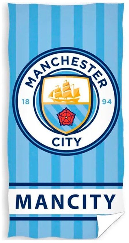 Official Fanwear Manchester City Strandlaken Blauw – 75 x 150 cm – 100% Katoen