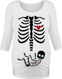 Positiekleding The Cotton Group Umstandsmode Baby On Board Longsleeve Dames Shirt met lange mouwen - wit - 3XL
