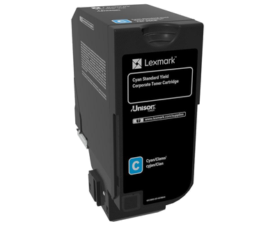 Lexmark 74C2SCE - Tonercartridge - Cyaan - 1 stuk - Compatibel met CS720, CS725, CX725