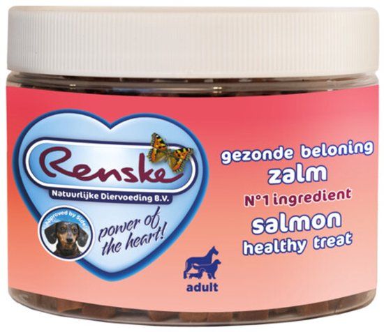 Renske Gezonde Beloning Mini Hartjes Hondensnack Zalm - 300 gr
