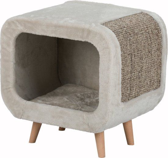 Trixie Alicia Relax Kattenhuis - Lichtgrijs/Grijs Gemêleerd - 48x48x38 cm