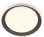 B.K.Licht BRILONER Ijus - LED Plafondlamp met elegante lichtrand - plafonniere met achtergrondverlichting - warm wit licht - 24W - Ø43cm - antraciet