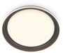 B.K.Licht BRILONER Ijus - LED Plafondlamp met elegante lichtrand - plafonniere met achtergrondverlichting - warm wit licht - 24W - Ø43cm - antraciet