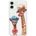 Apple iPhone 12 Funny girafe Verstevigd hoesje met sublimatie bedrukking