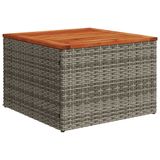 vidaXL 7-delige Loungeset met Kussens, Poly Rattan, Grijs