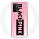 Maniacase Hoesje voor Oppo A74 5G Blackpink K-pop Groep Zwart Roze Logo Roze Achtergrond