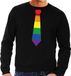 Bellatio Decorations Shoppartners Bv Gay Pride Regenboog Stropdas Sweater Zwart Heren XL