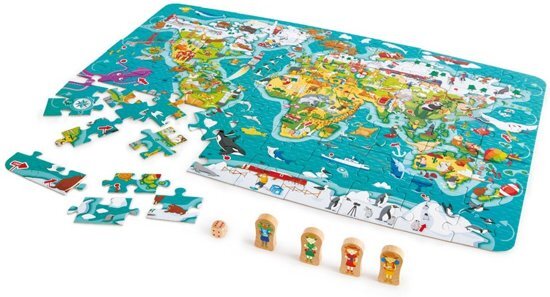 hape Puzzel En Spel Wereldtournee 100stukjes