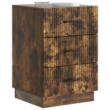 vidaXL - Nachtkastje - Gerookt - eiken - 43 x 41 x 63,5 cm