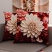 PETTI Artigiani Italiani - Paar kussenslopen 35 x 35 cm, van microvezel, decoratief kussen voor slaapkamer, bank, woonkamer, set van 2 kussenslopen, bloemenpatroon 05 24, 100% Made in Italy