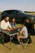 Greemotion - Opvouwbare campingtafel met 4 krukjes - Zwart en grijs - 120cm x 60cm x 70cm