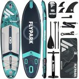 Flypark Fishing&Family Opblaasbaar stand-up paddleboard, 3,5 m x 8,9 m, extra groot, draagvermogen 195 kg, camerahouder, schouderriem