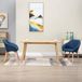 vidaXL Eetkamerstoelen 2 stuks stof blauw