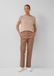 s.Oliver BLACK LABEL s.Oliver Chino-broek met omslag in katoensateen - Dames - Maat 46 - Cognac